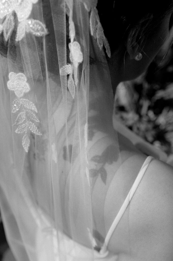 Voile de mariée en dentelle floral